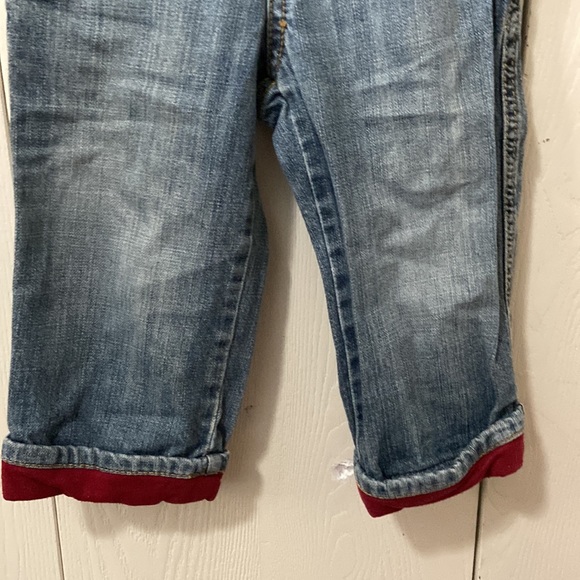 Gymboree Jeans with Rolled Burgundy Cuffs - Picture 3 of 5